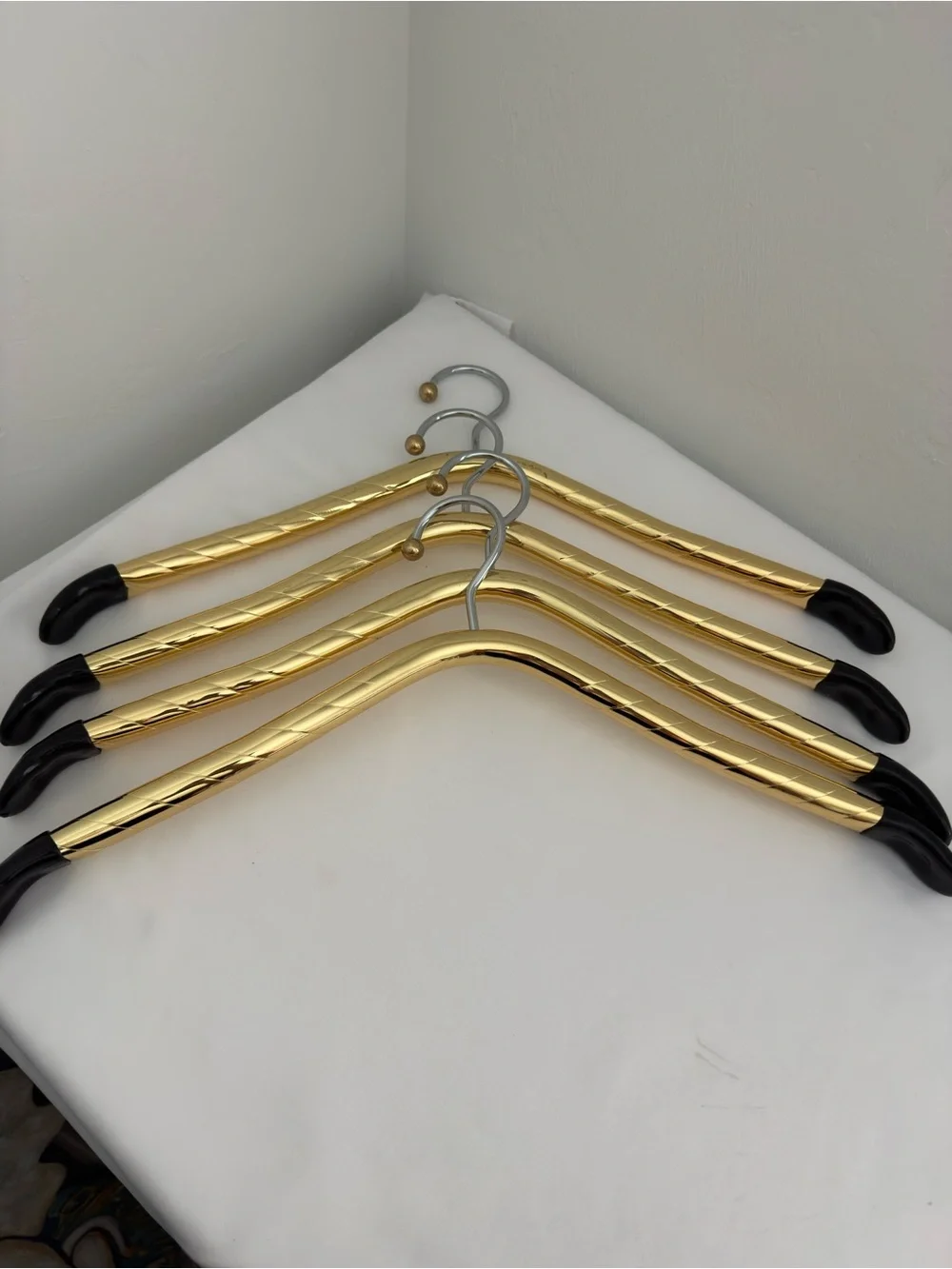 Brass Tubular “Hollywood” Hangers Set of 4